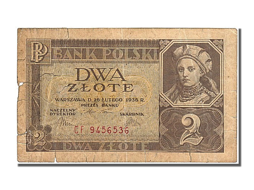 Poland, 2 Zlote, 1936, KM #76a, 1936-02-26, VF(30-35), CF 9456536
