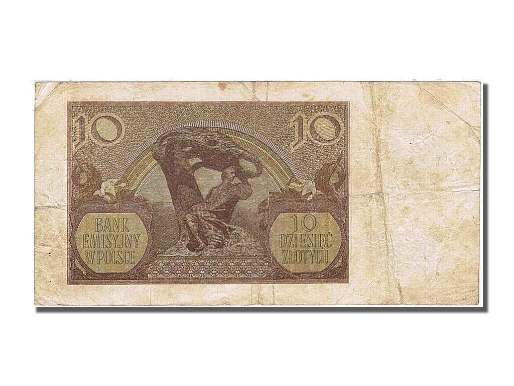 Banknote, Poland, 10 Zlotych, 1940, 1940-03-01, VF(30-35)