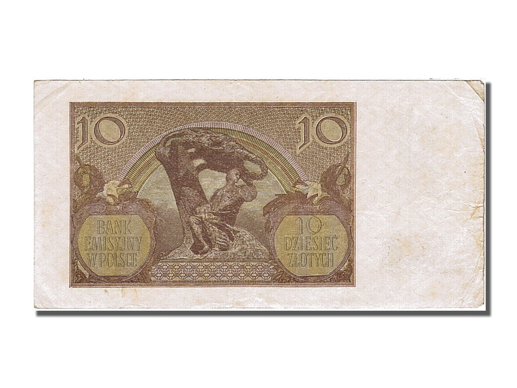 Poland, 10 Zlotych, 1940, KM #94, 1940-03-01, AU(50-53), H 2062586