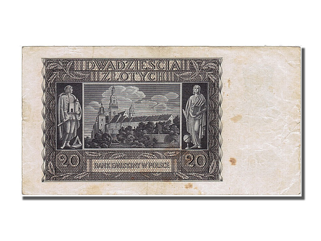 Banknote, Poland, 20 Zlotych, 1940, 1940-03-01, EF(40-45)