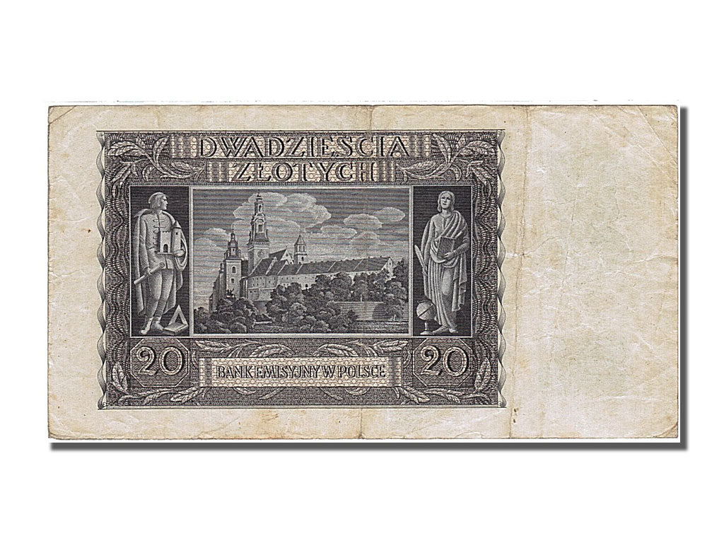 Banknote, Poland, 20 Zlotych, 1940, 1940-03-01, EF(40-45)