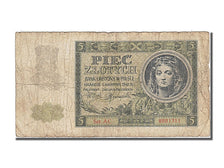 Poland, 5 Zlotych, 1941, KM #101, 1941-08-01, VF(30-35), AC 8881311
