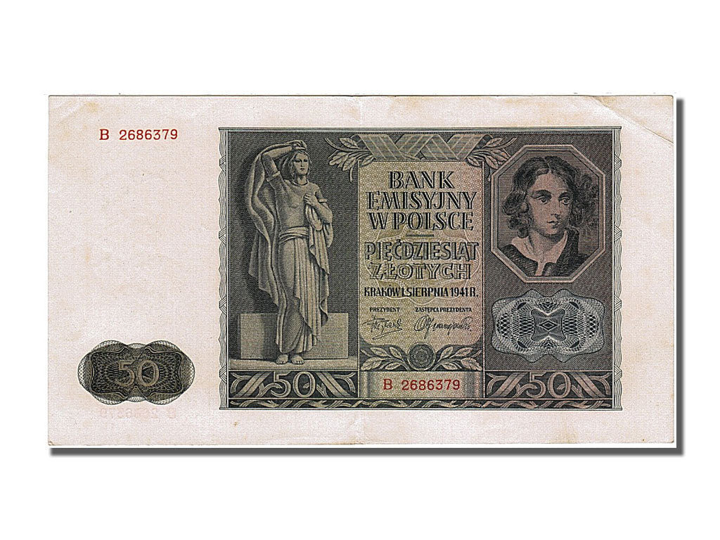 Banknote, Poland, 50 Zlotych, 1941, 1941-08-01, UNC(60-62)