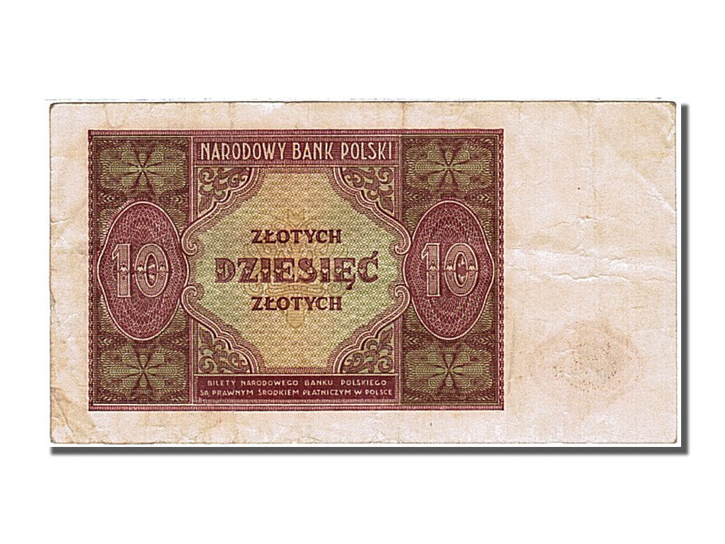 Poland, 10 Zlotych, 1946, KM #126, 1946-05-15, EF(40-45)