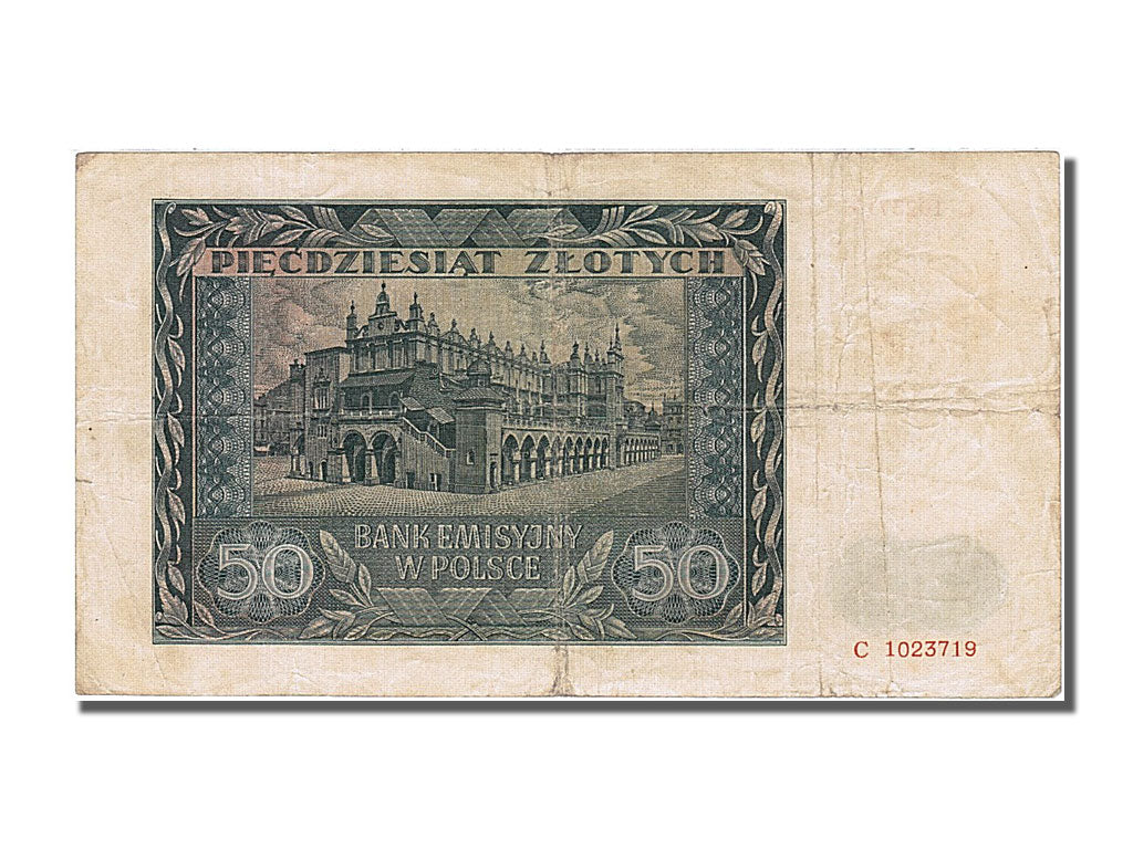 Banknote, Poland, 50 Zlotych, 1941, 1941-08-01, EF(40-45)