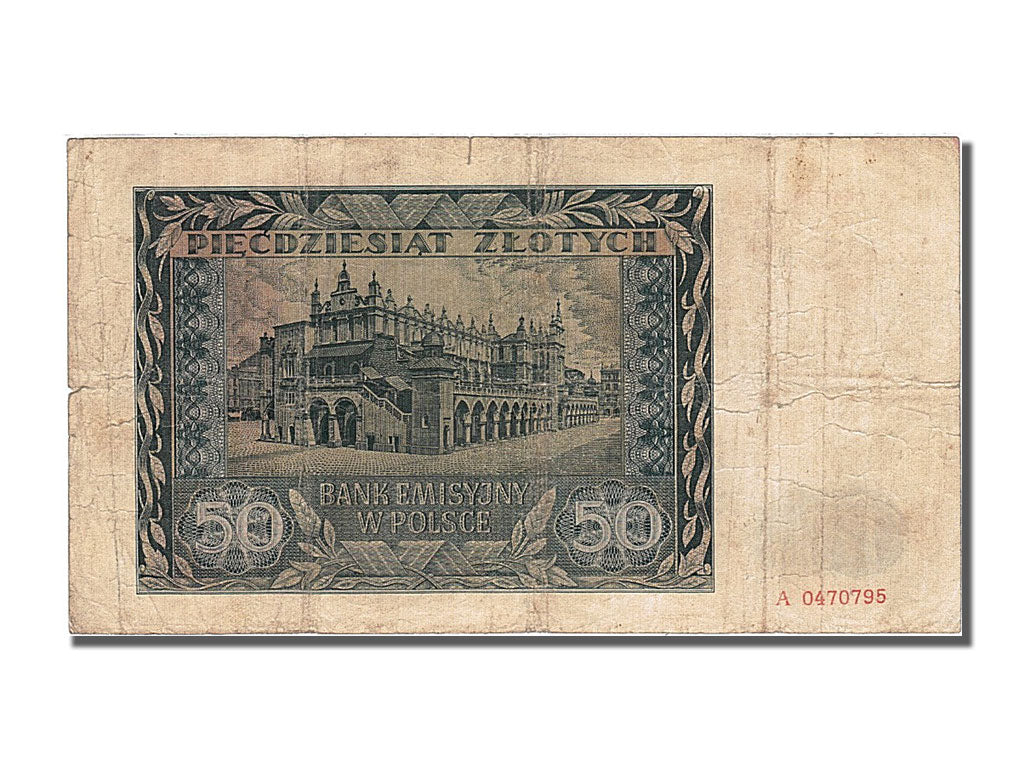 Polonia, 50 Zlotych, 1941, 1941-08-01, MB+