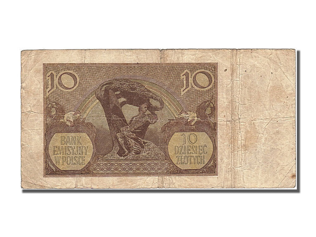 Banknote, Poland, 10 Zlotych, 1940, 1940-03-01, VF(20-25)