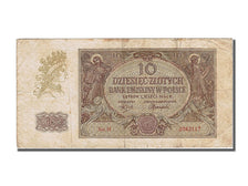 Banconote, Polonia, 10 Zlotych, 1940, 1940-03-01, MB+