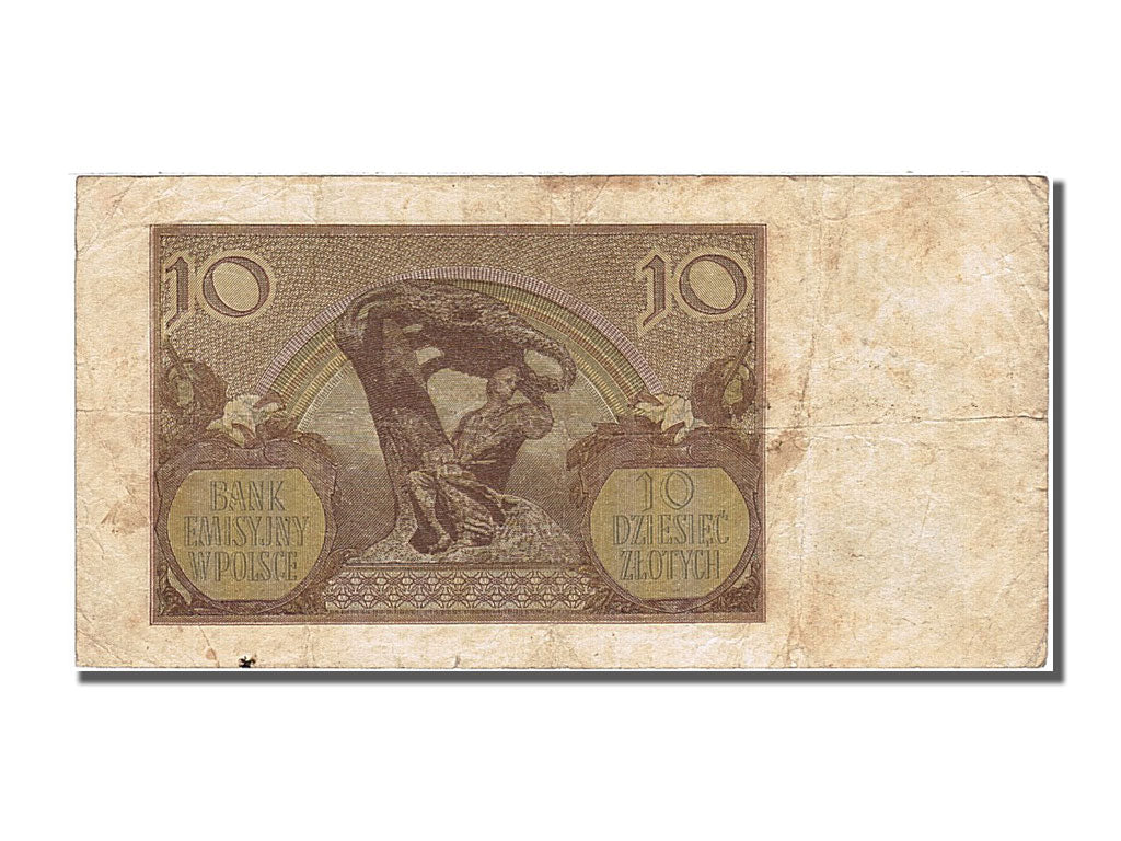 Banknote, Poland, 10 Zlotych, 1940, 1940-03-01, VF(30-35)