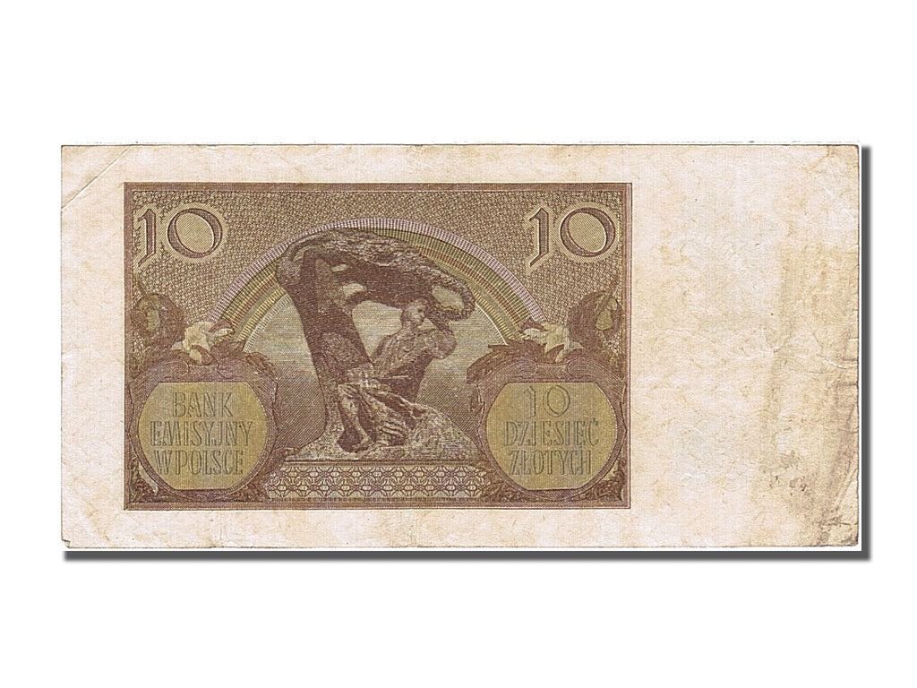 Banknote, Poland, 10 Zlotych, 1940, 1940-03-01, EF(40-45)