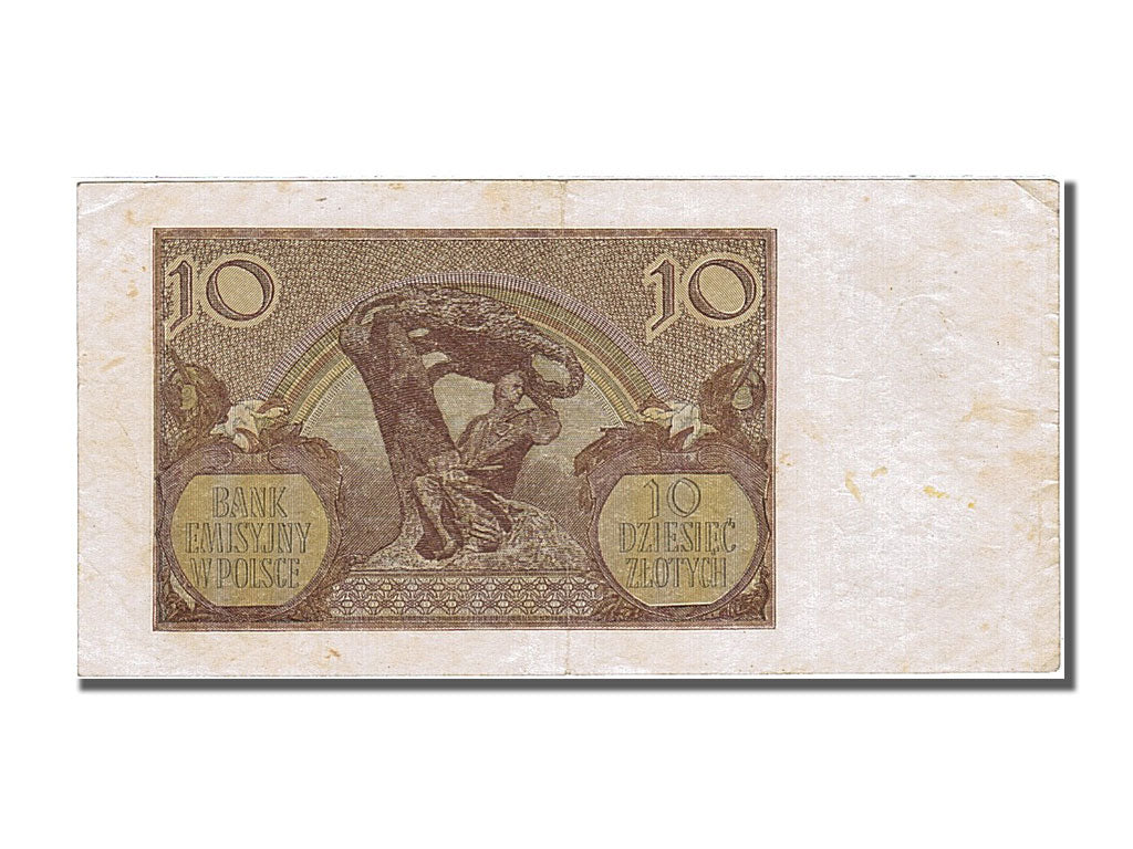 Banknote, Poland, 10 Zlotych, 1940, 1940-03-01, AU(50-53)