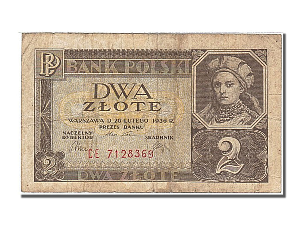 Poland, 2 Zlote, 1936, KM #76a, 1936-02-26, VF(30-35), CE 7128369