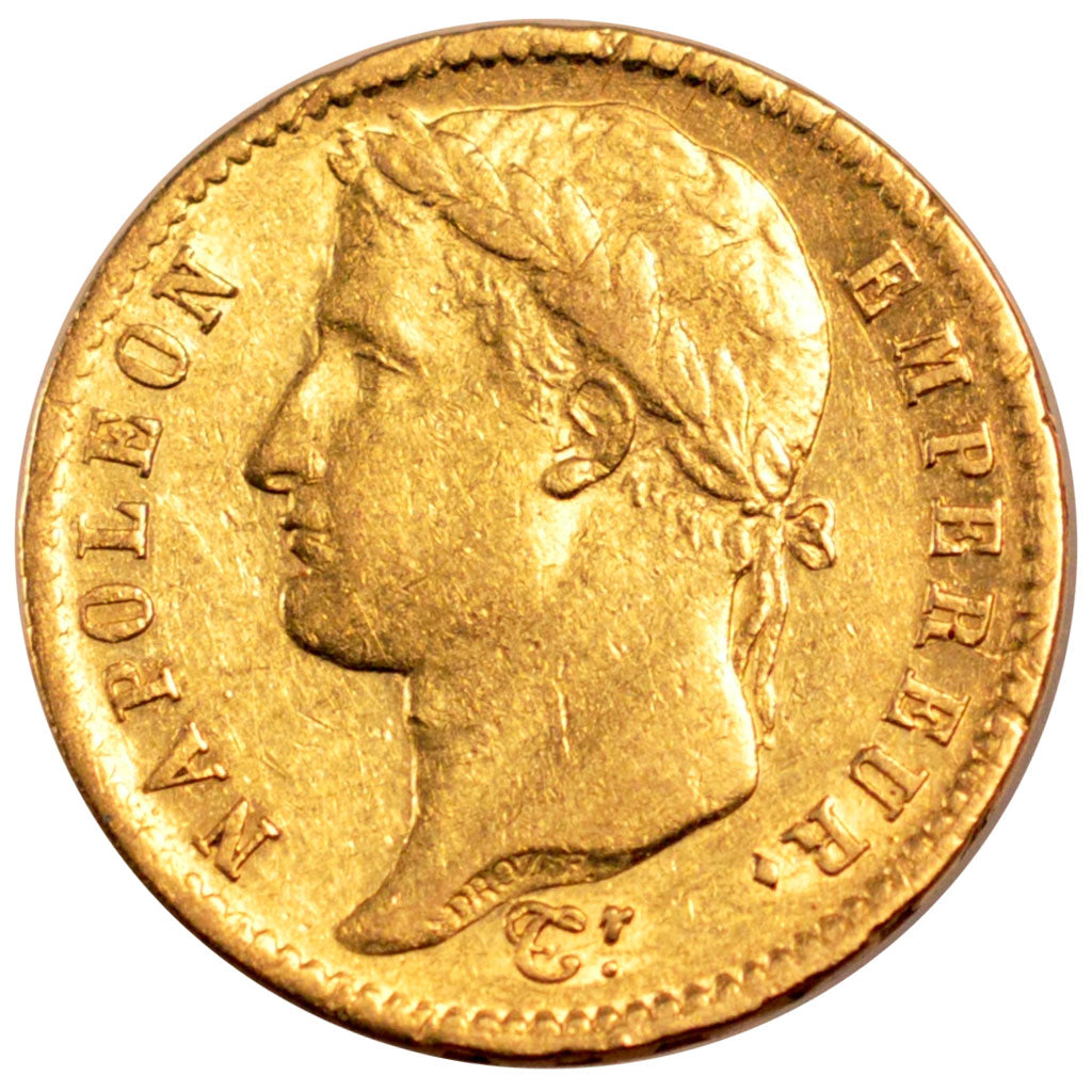 FRANCE, Napoléon I, 20 Francs, 1813, Paris, KM #695.1, EF(40-45), Gold, Gadoury
