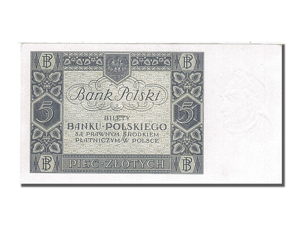Banknote, Poland, 5 Zlotych, 1930, 1930-01-02, UNC(65-70)
