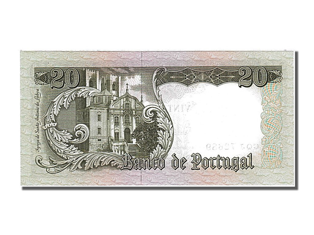 Banknote, Portugal, 20 Escudos, 1964, 1964-05-26, UNC(65-70)