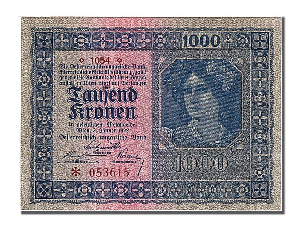 Austria, 1000 Kronen, 1922, KM #78, 1922-01-02, UNC(65-70), 053615
