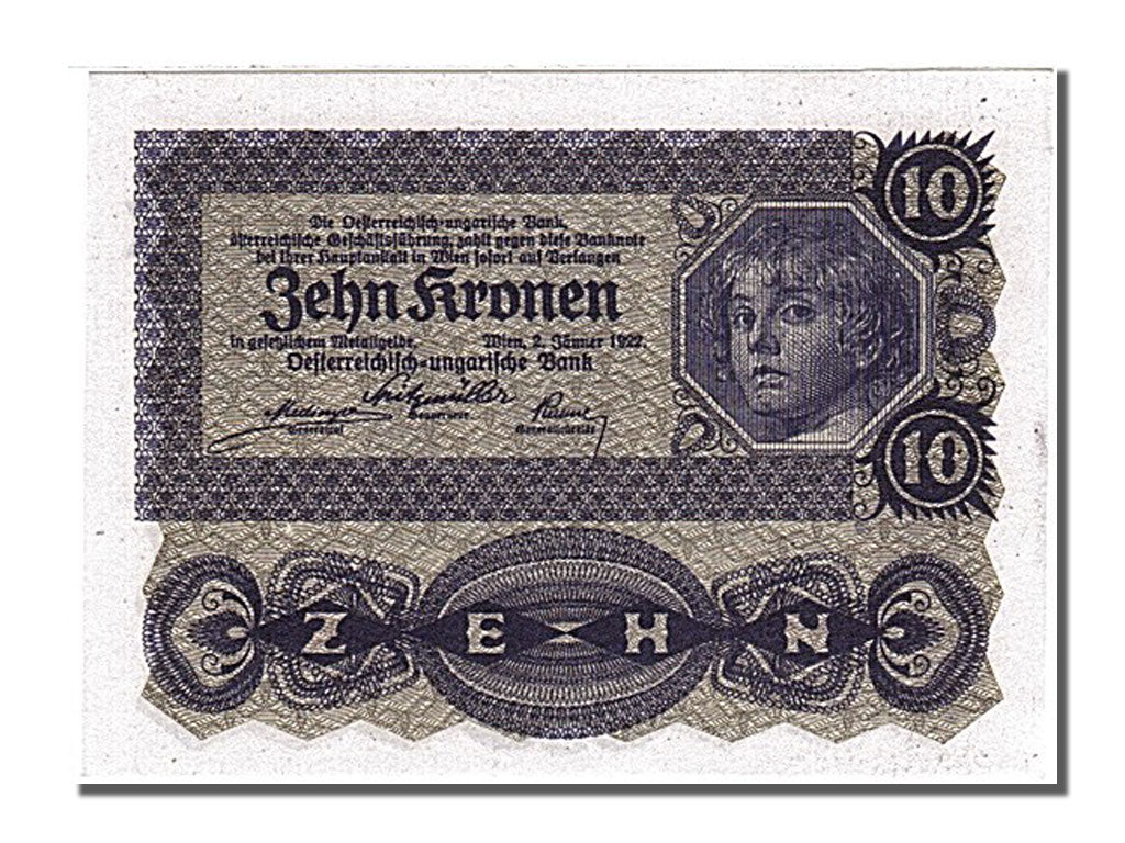 Austria, 10 Kronen, 1922, KM #75, 1922-01-02, UNC(65-70), 085717