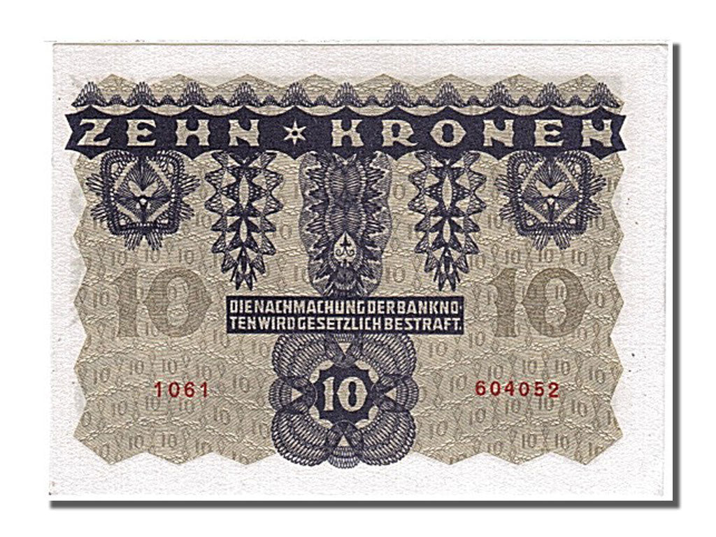 Banknote, Austria, 10 Kronen, 1922, 1922-01-02, UNC(65-70)