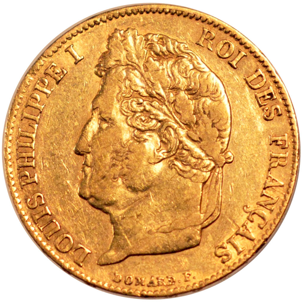 FRANCE, Louis-Philippe, 20 Francs, 1835, Paris, KM #750.1, EF(40-45), Gold,...