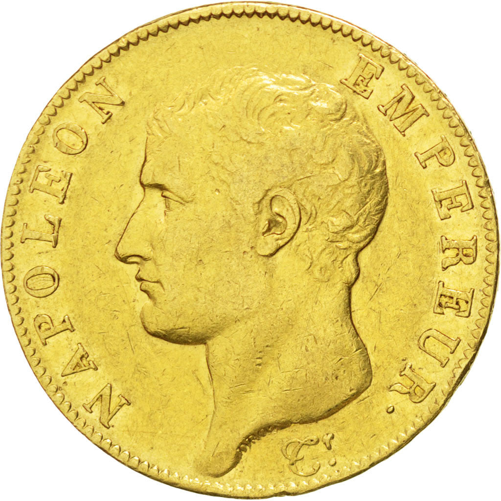 FRANCE, Napoléon I, 40 Francs, 1805, Paris, KM #664.1, EF(40-45), Gold, Gadoury 