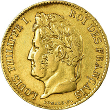 Coin, France, Louis-Philippe, 40 Francs, 1834, Paris, EF(40-45), Gold