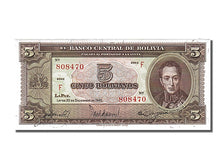 Banknote, Bolivia, 5 Bolivianos, 1945, 1945-12-20, UNC(65-70)