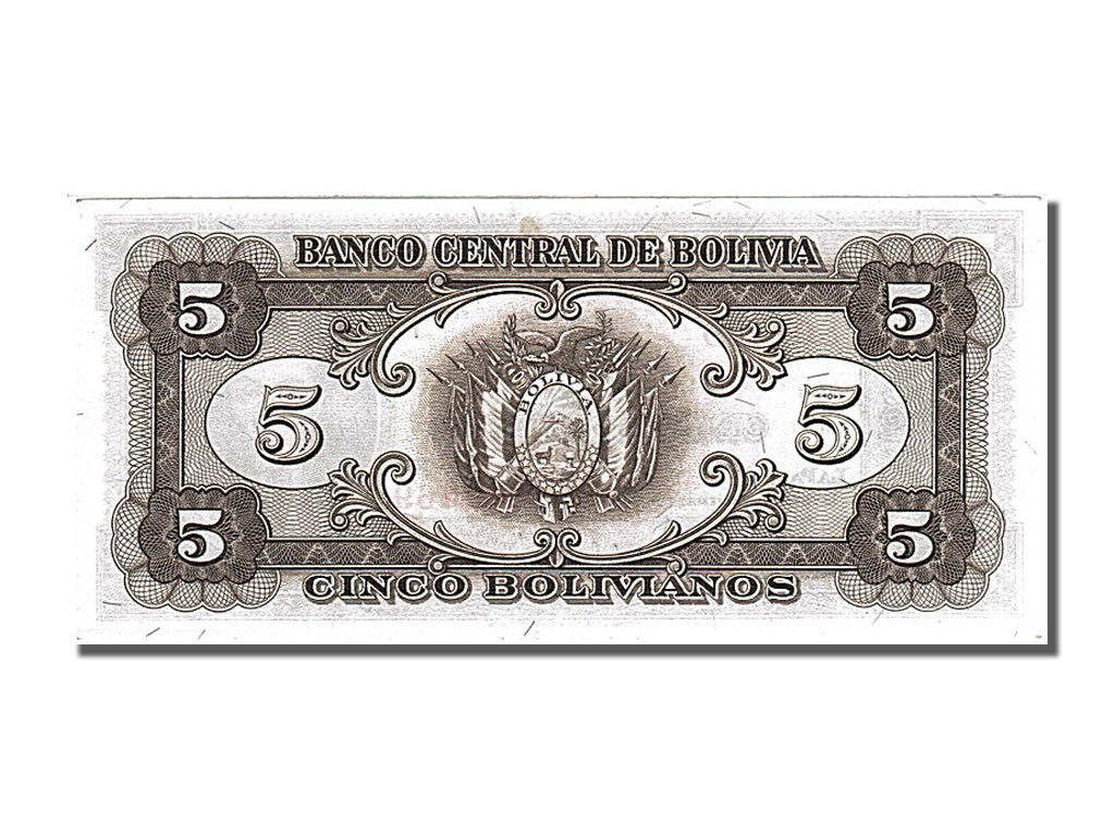 Billet, Bolivie, 5 Bolivianos, 1945, 1945-12-20, NEUF
