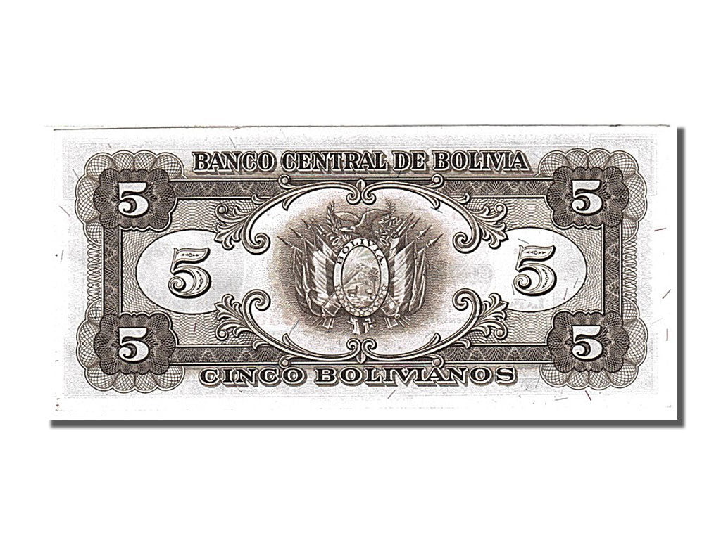 Banknote, Bolivia, 5 Bolivianos, 1945, 1945-12-20, UNC(65-70)
