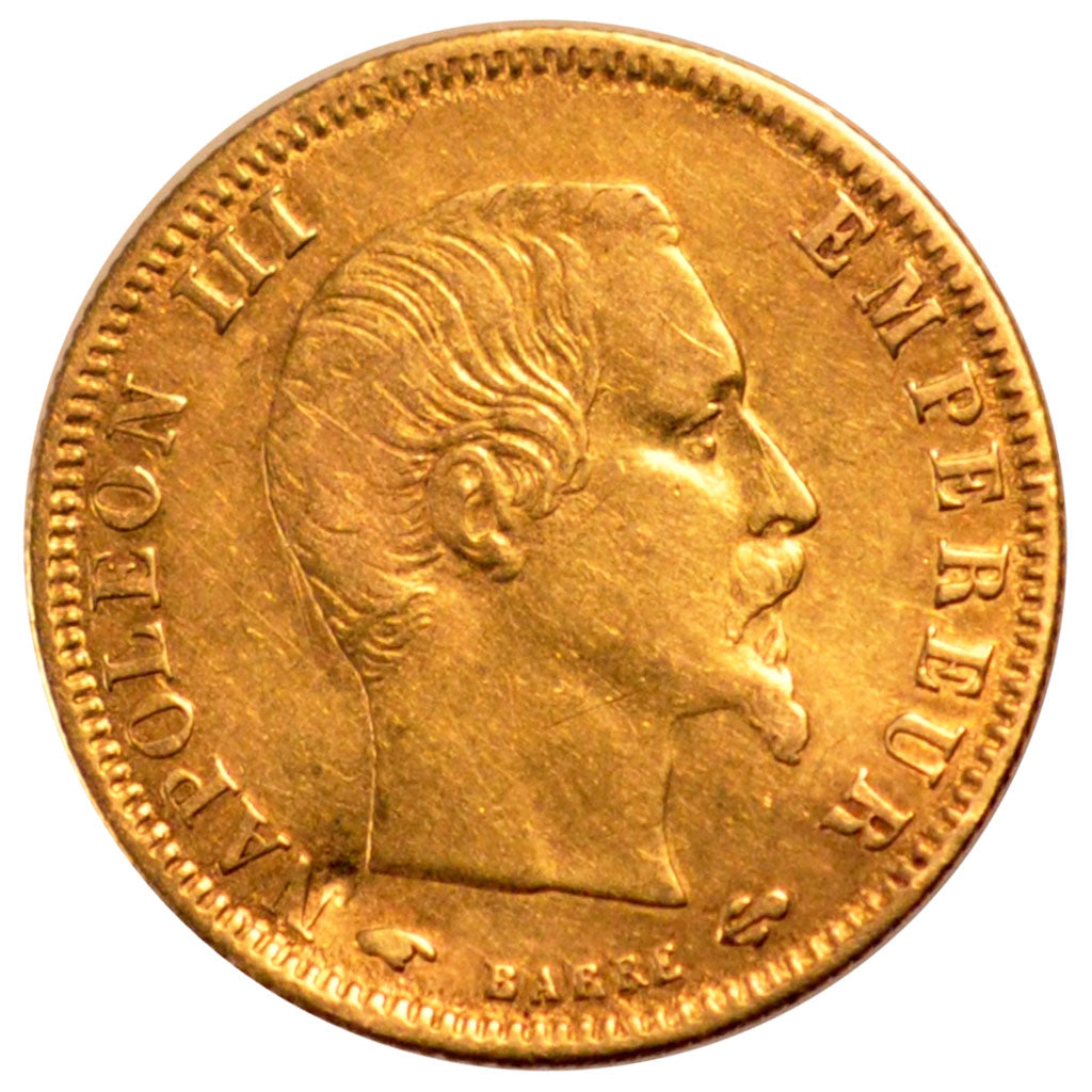 Francia, 5 Francs, 1860, Paris, MB+, Oro, Gadoury:1001