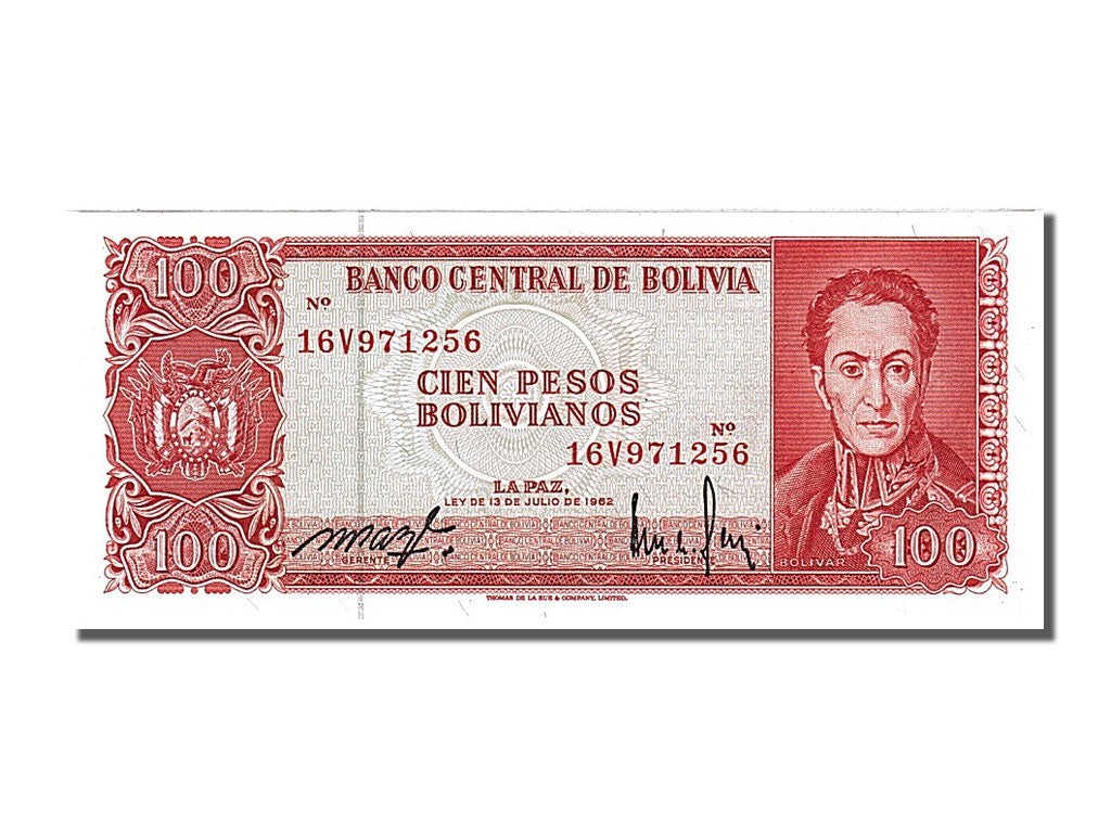 Bolivie, 100 Pesos Bolivianos, type Simon Bolivar 