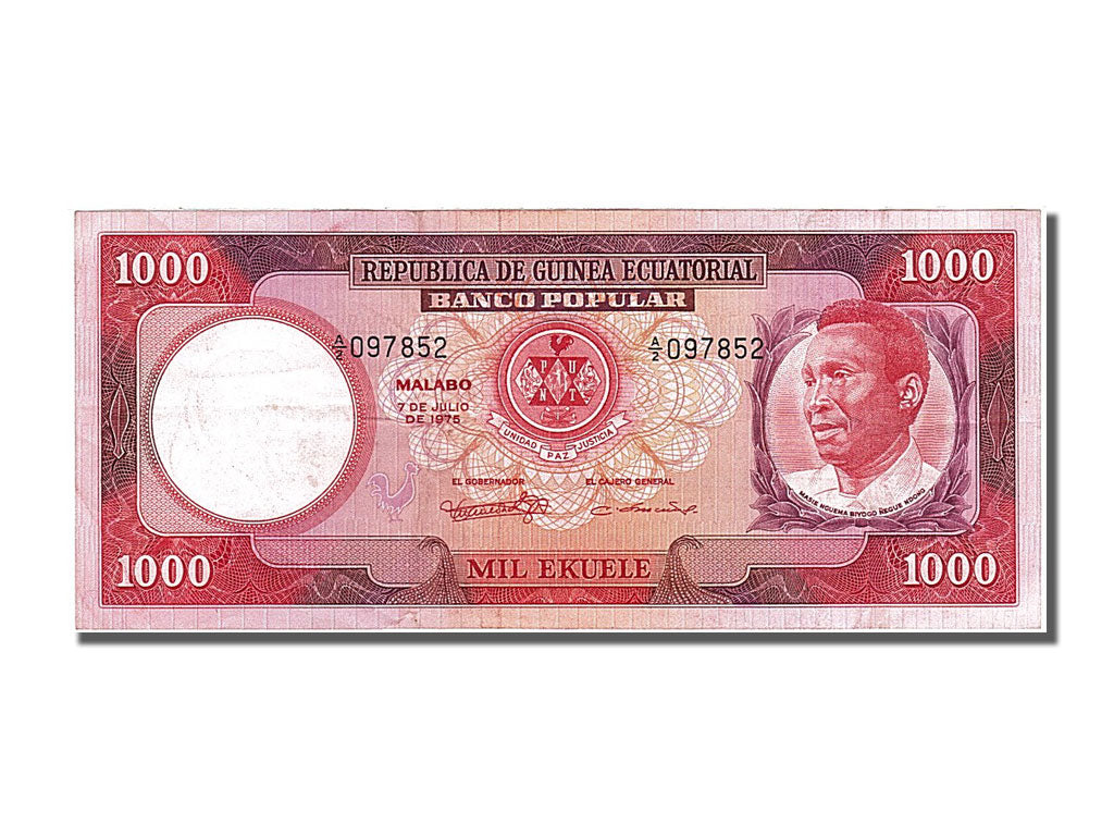 Guinea equatoriale, 1000 Ekuele, 1975, BB+