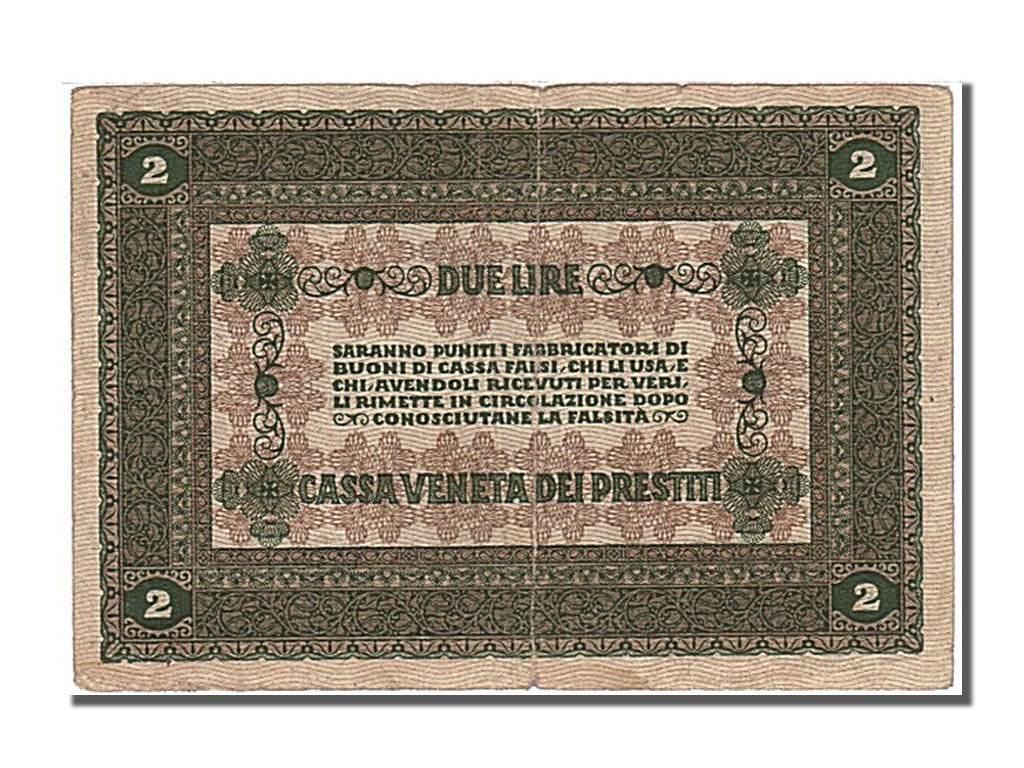 Italie, 2 Lire, type Casa Veneta Dei Prestiti