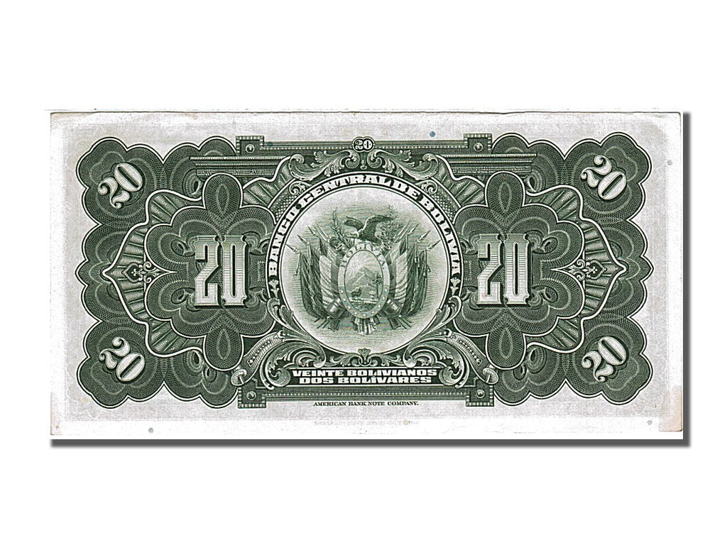 Bolivie, 20 Bolivianos, type Simon Bolivar 