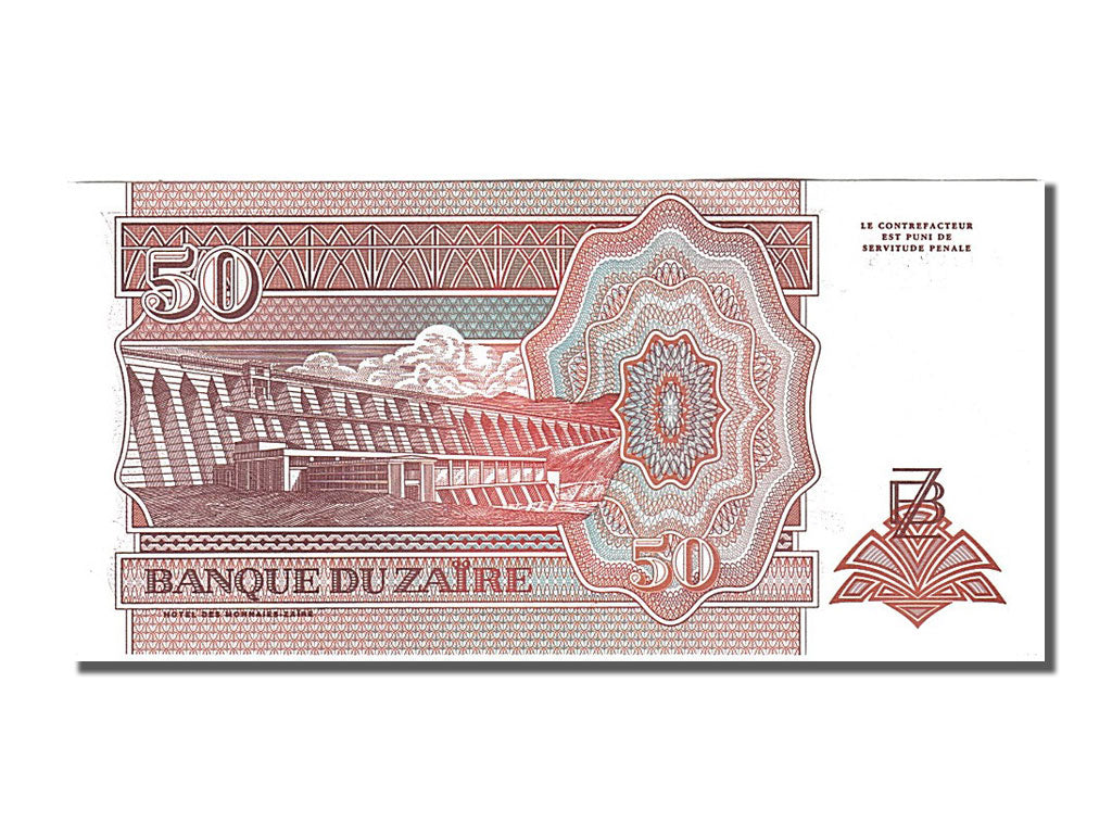 Zaïre, 50 Nouveaux Zaïres, 1993, KM #57, 1993-06-24, UNC(63), F 1702013 B