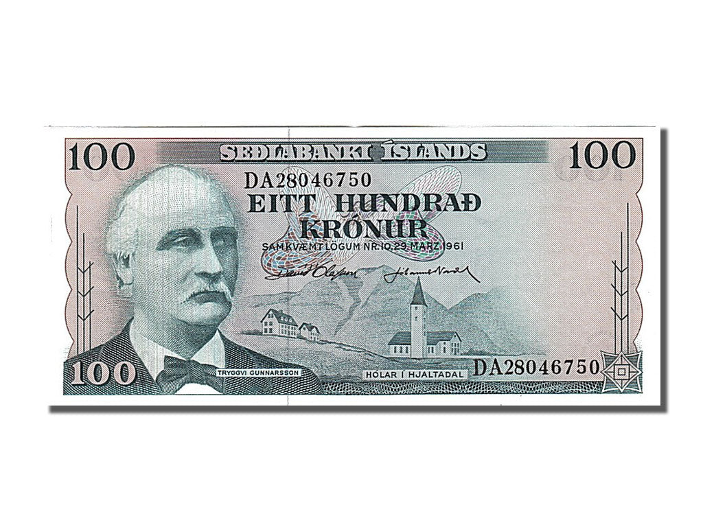 Banknote, Iceland, 100 Kronur, 1961, 1961-03-29, UNC(63)