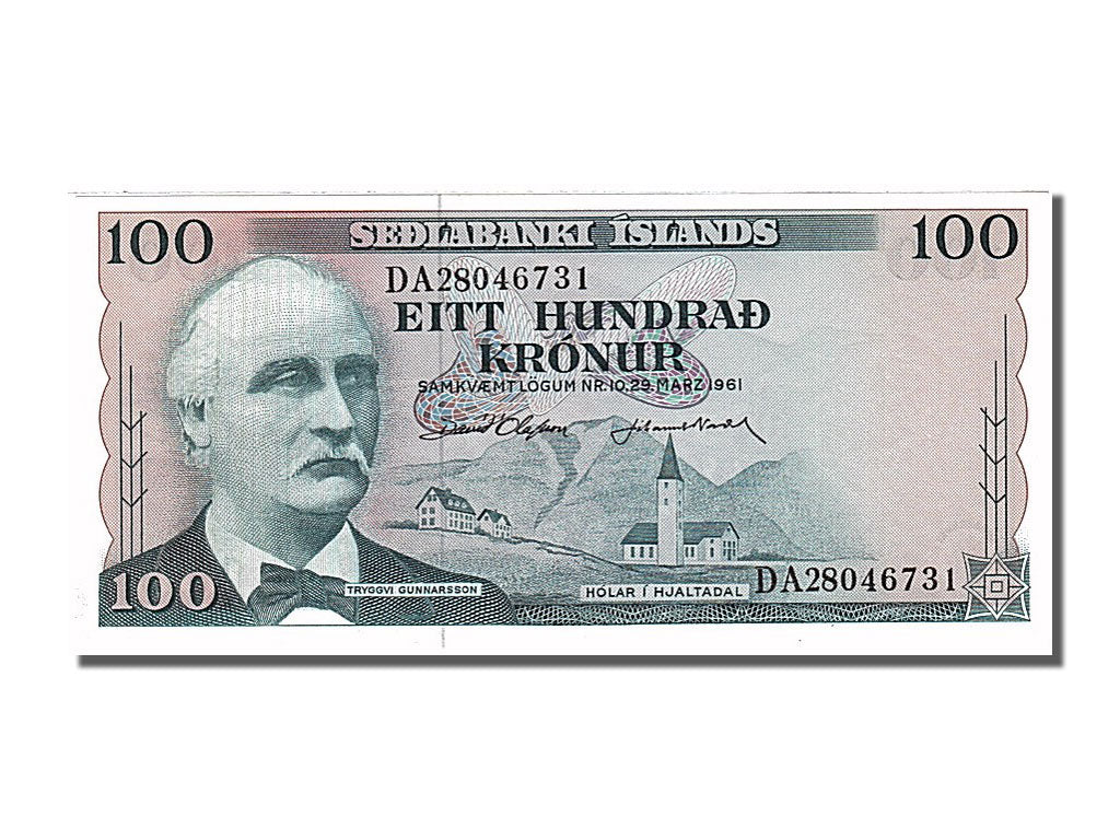 Banknote, Iceland, 100 Kronur, 1961, 1961-03-29, UNC(65-70)