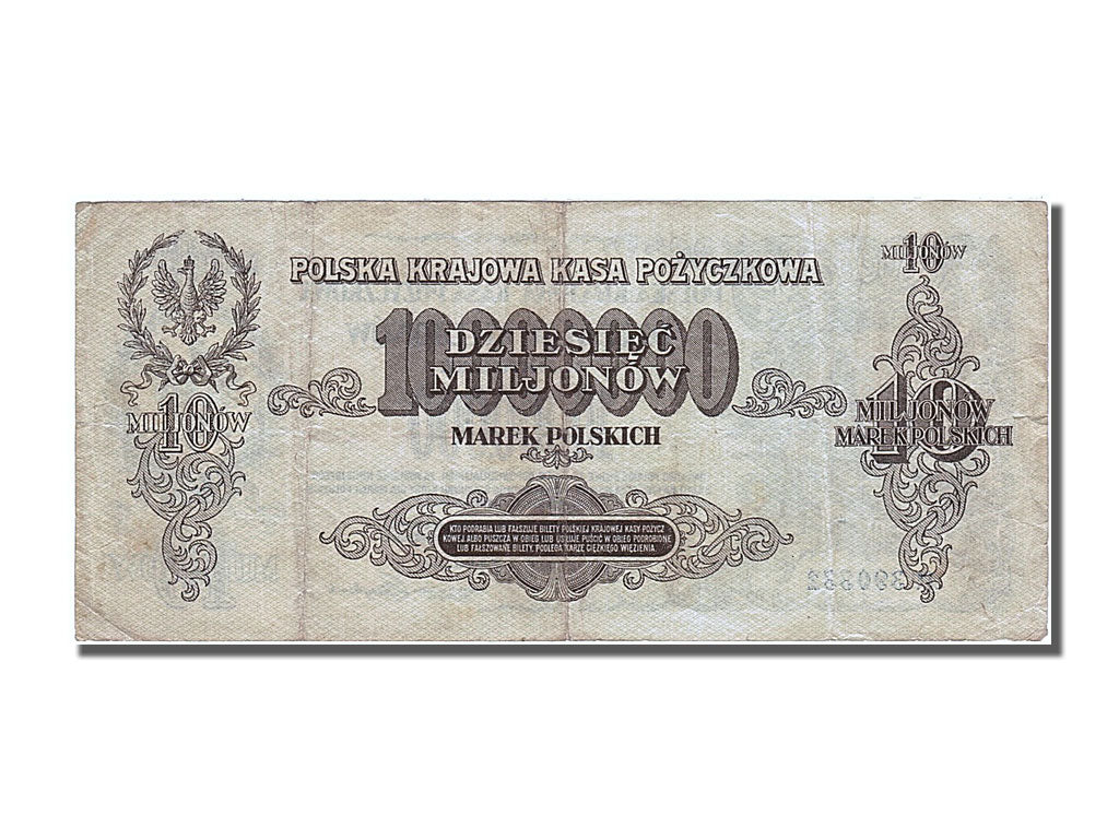 Poland, 10,000,000 Marek, 1923, KM #39, 1923-11-20, EF(40-45), AX 390332