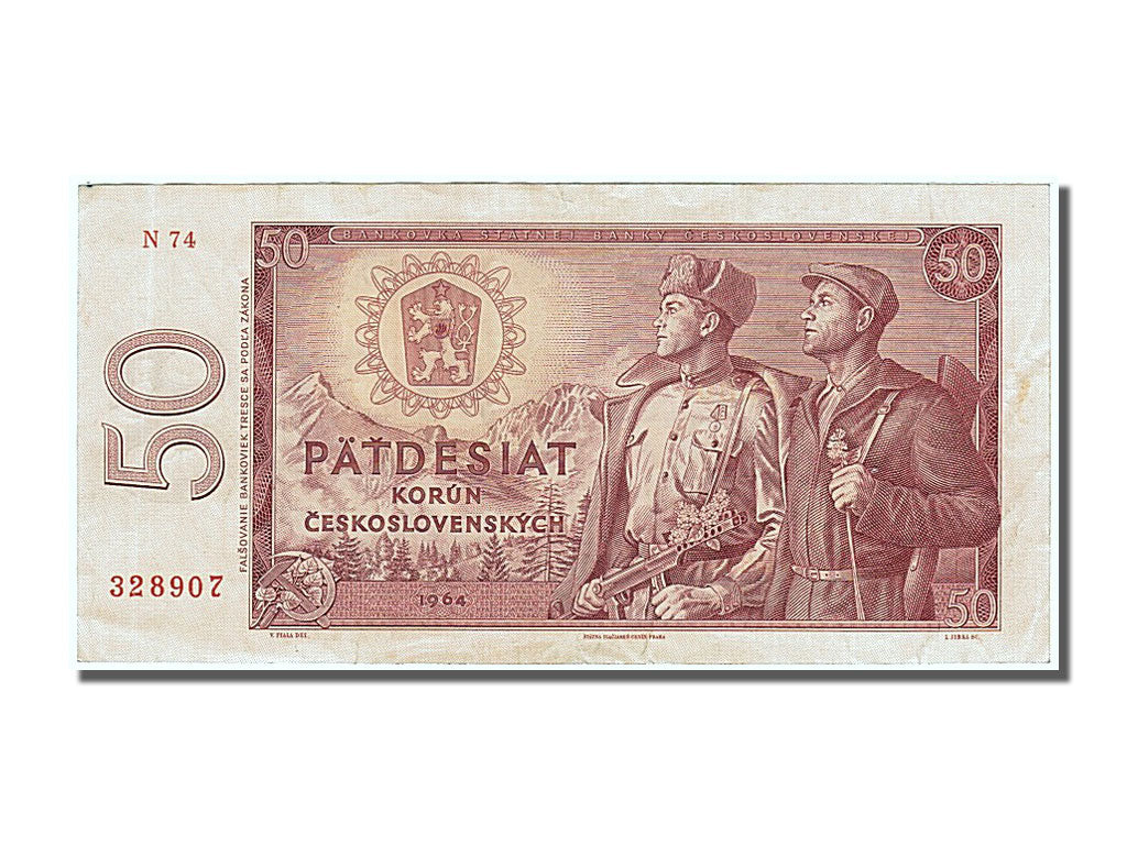 Banknote, Czechoslovakia, 50 Korun, 1964, AU(55-58)