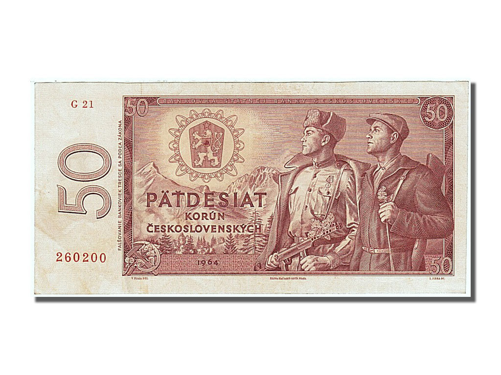 Banknote, Czechoslovakia, 50 Korun, 1964, AU(55-58)