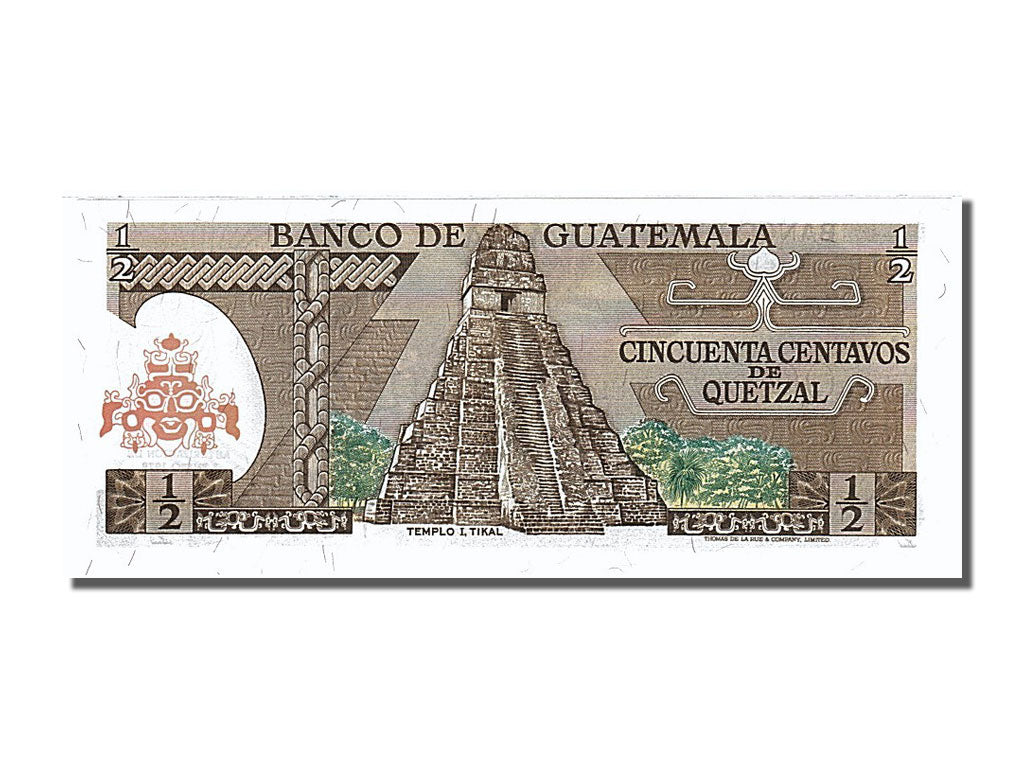 Banknote, Guatemala, 1/2 Quetzal, 1979, 1979-01-03, UNC(65-70)