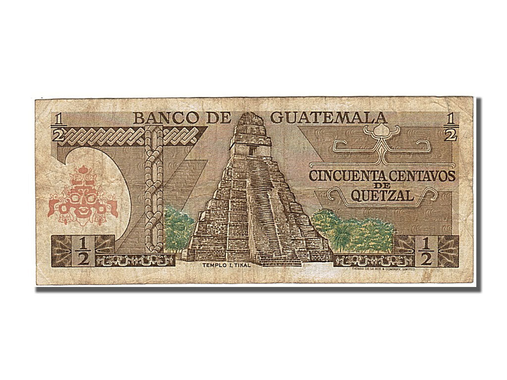 Guatemala, 1/2 Quetzal, 1972, KM #58a, 1972-01-05, EF(40-45), R 0473617