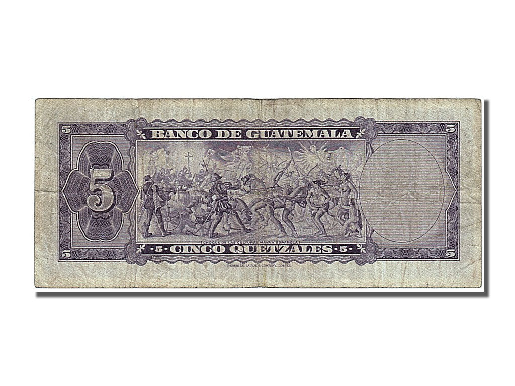 Guatemala, 5 Quetzales, 1971, KM #53h, 1971-01-06, VF(30-35), L 2239376