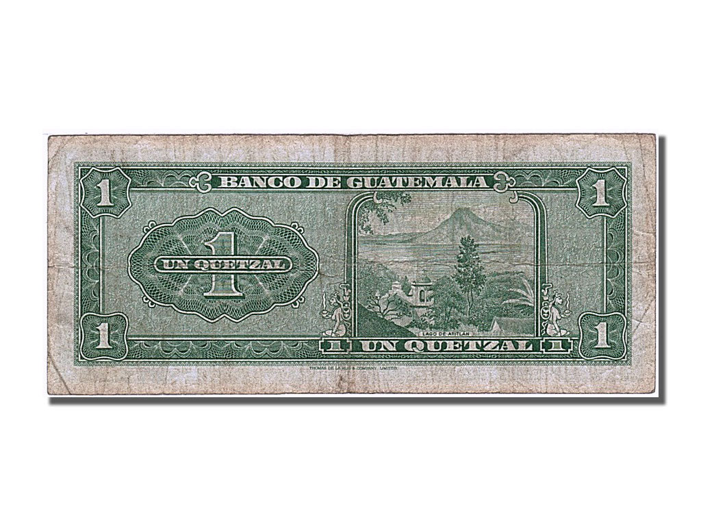 Guatemala, 1 Quetzal, 1965, KM #52b, 1965-01-15, EF(40-45), A 4861564U