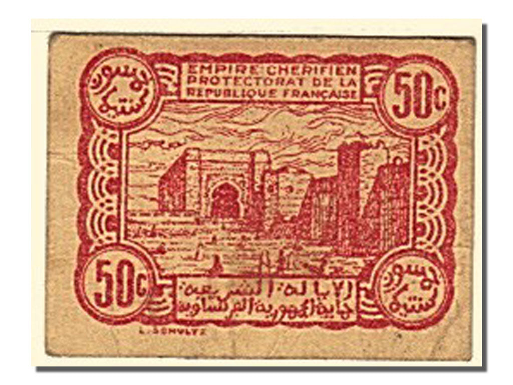 Morocco, 50 Centimes, 1944, KM #41, 1944-04-06, AU(55-58)