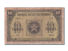 Banknote, Morocco, 10 Francs, 1944, 1944-03-01, VF(20-25)