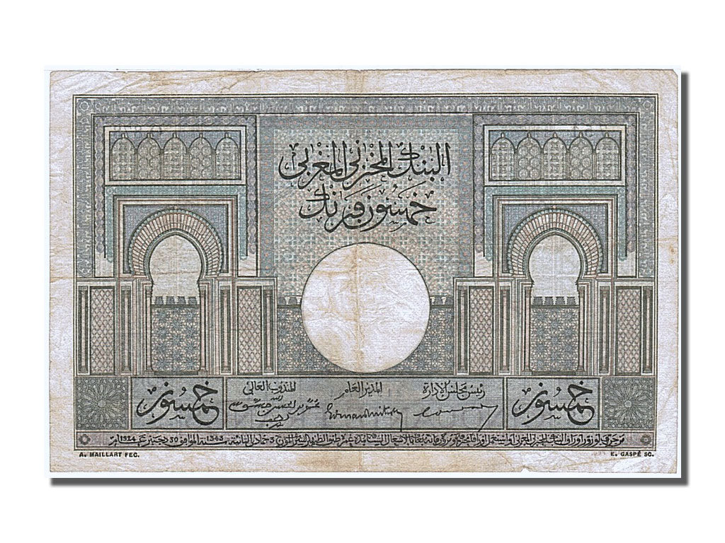 Banknote, Morocco, 50 Francs, 1945, 1945-03-01, EF(40-45)