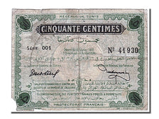 Tunisia, 50 Centimes, 1918, 1918-02-16, VG(8-10), 41930