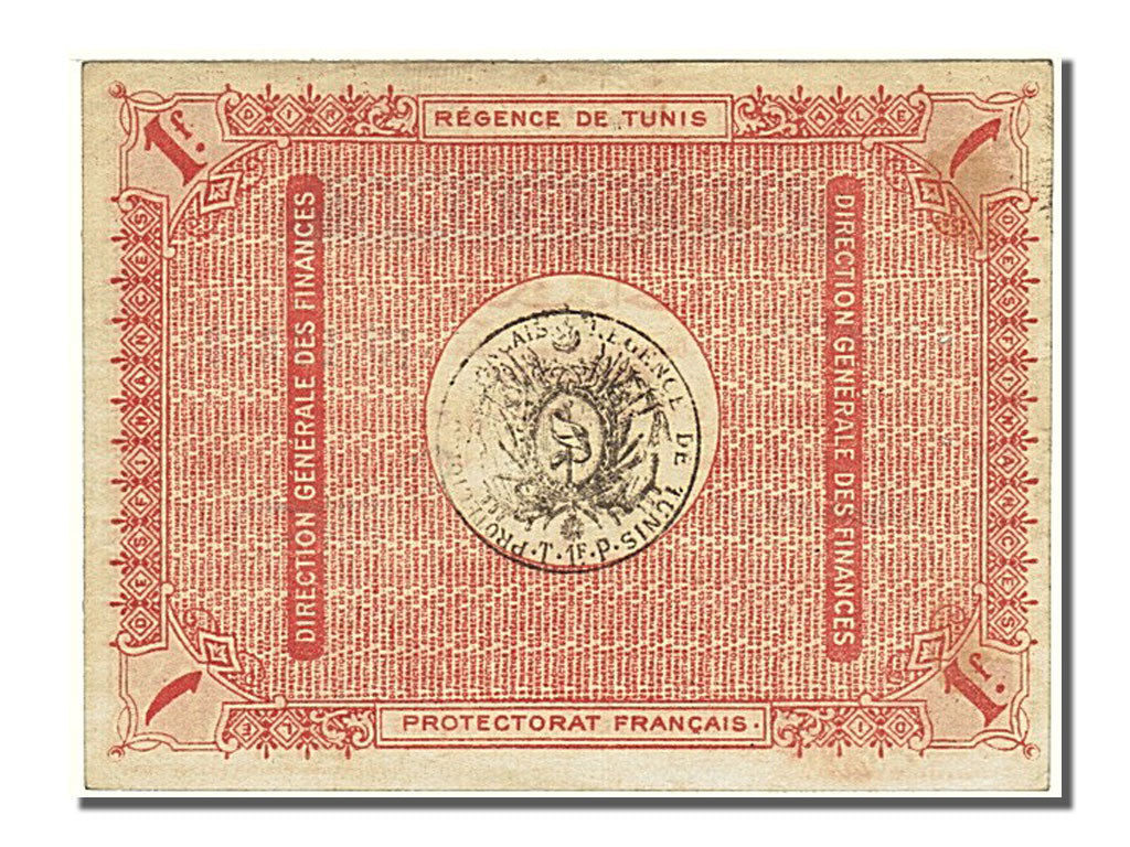 Tunisia, 1 Franc, 1918, 1918-11-04, UNC(63), 17670