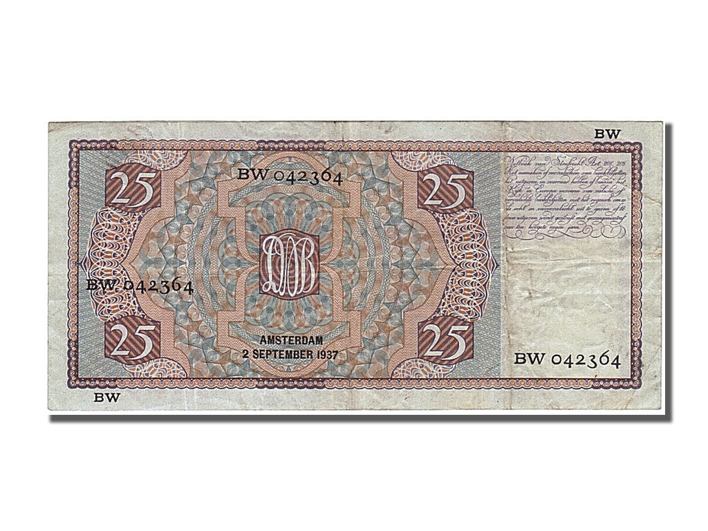 Banknote, Netherlands, 25 Gulden, 1937, 1937-09-02, EF(40-45)