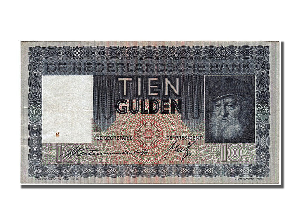 Banknote, Netherlands, 10 Gulden, 1933, 1933-06-19, AU(50-53)